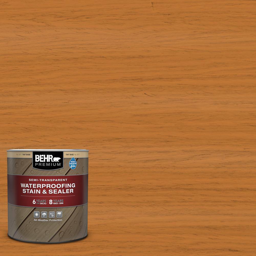 1 qt. #ST-140 Bright Tamra Semi-Transparent Waterproofing Exterior Wood Stain and Sealer