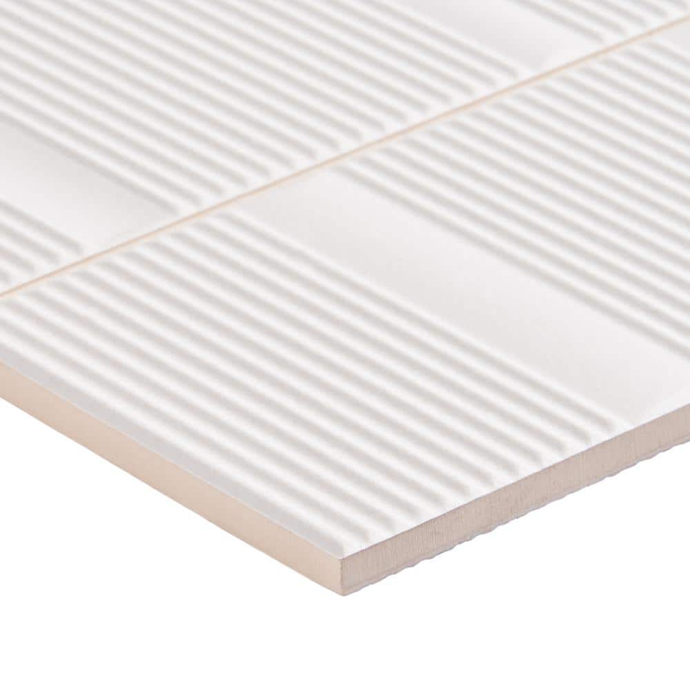 Flyer White 8'' x 16'' Matte Ceramic Wall Tile