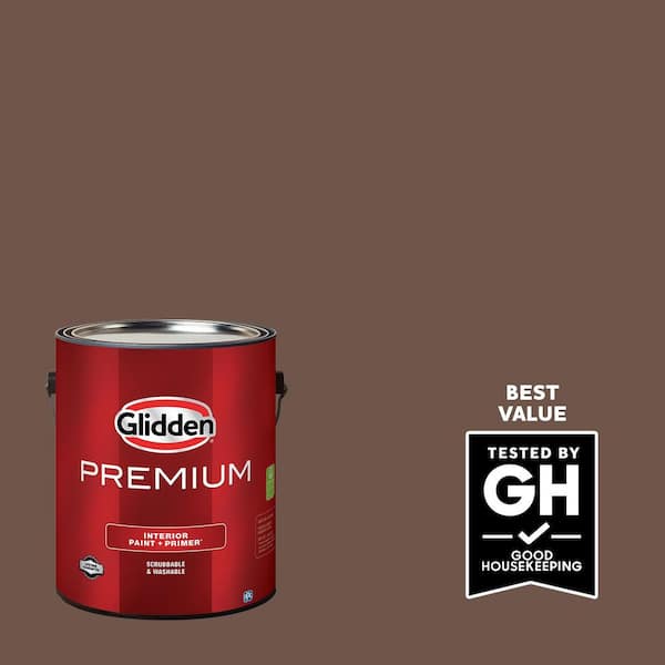 Glidden Premium 1-gal. PPG1074-6 Carmelized Walnut Flat Interior Latex Paint