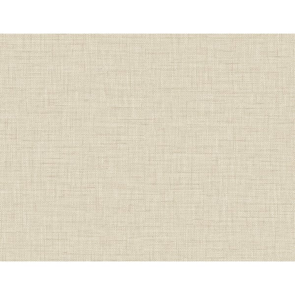 CASA MIA Linen Texture BeigeandBrown Vinyl Non-Pasted Strippable Wallpaper Roll (Cover 60.75 sq. ft.)