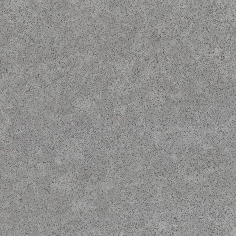 Urban Gray Quartz Single Sink Bathroom Vanity Top with White Basin