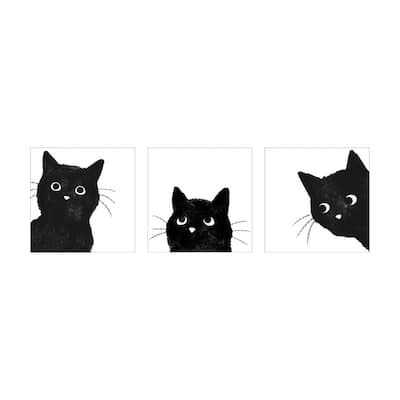 Black Cats Meow 3D Foam Wall Art