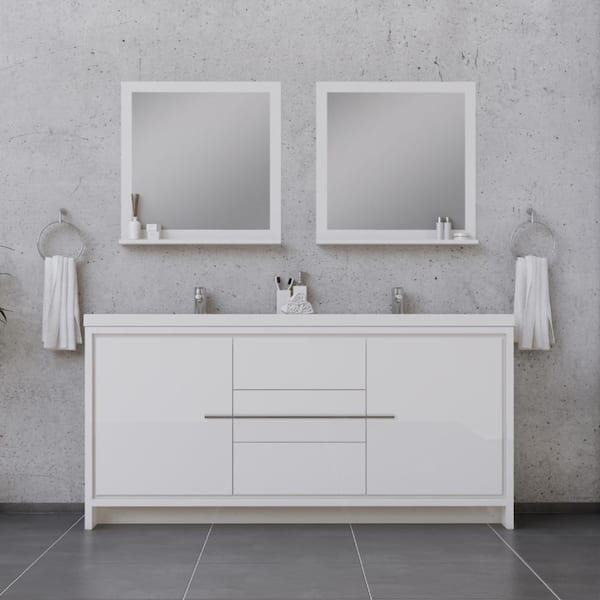 Alya Bath Sortino 72 In W X 19 D, 19 Inch Bathroom Vanity Sink