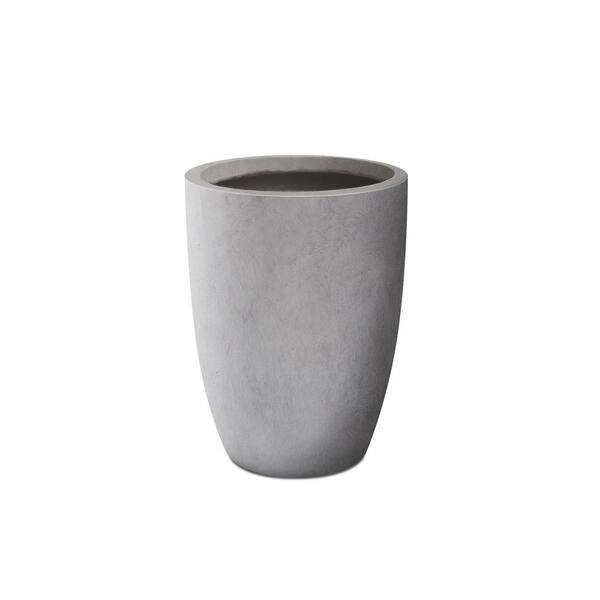 PLANTARA 14 in. D Round Concrete planter with Drainage Hole