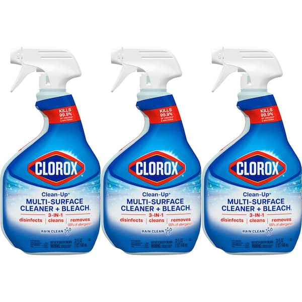 Clorox Clean-Up 32 oz. Rain Clean Scent All-Purpose Cleaner with Bleach Spray (3-Pack)