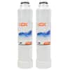FMS-2 Premium Refrigerator Water Filter Replacement Fits Samsung HAF-CINS (2-Pack)