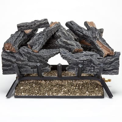 Fireplace Logs Fireplaces The Home, Concrete Gas Fireplace Logs