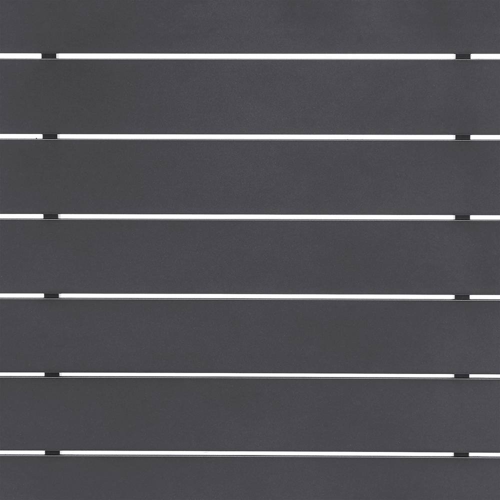 Argiope Dark Gray Aluminum Rectangular Bar Height Outdoor Dining Table