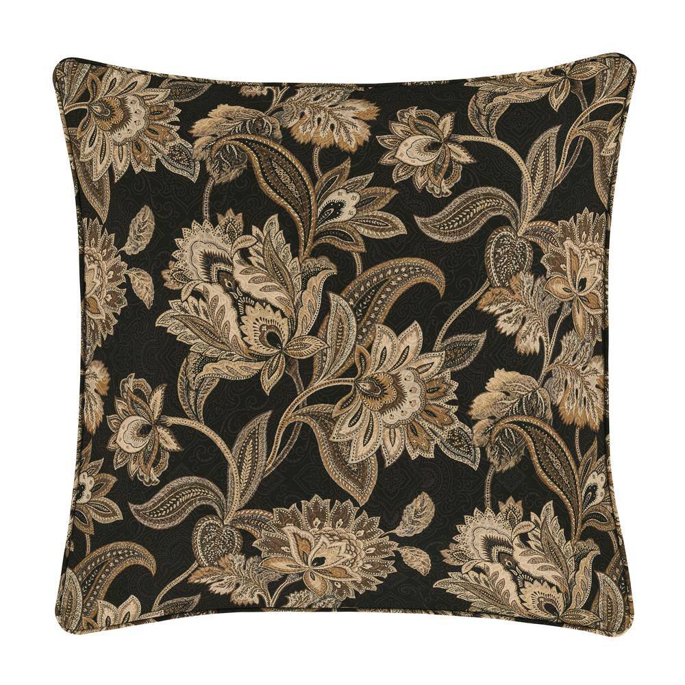 Montecito Black Polyester Euro Sham