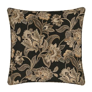 Montecito Black Polyester Euro Sham