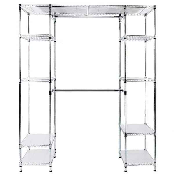 Karl home 58 in. W - 85 in. W Silver Adjustable Tower Wire Closet System