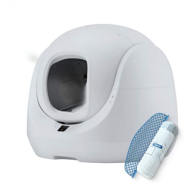 SE Lite Classic Litter Box, Single Cat, Self-Cleaning, Spacious, Pinch-Free, 3.5-22 lbs Capacity, Gray