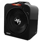 Velocity 3 Whole Room 1500-Watt 5118 BTU Electric Space Fan Heater, Adjustable Thermostat and Safety Features, Black