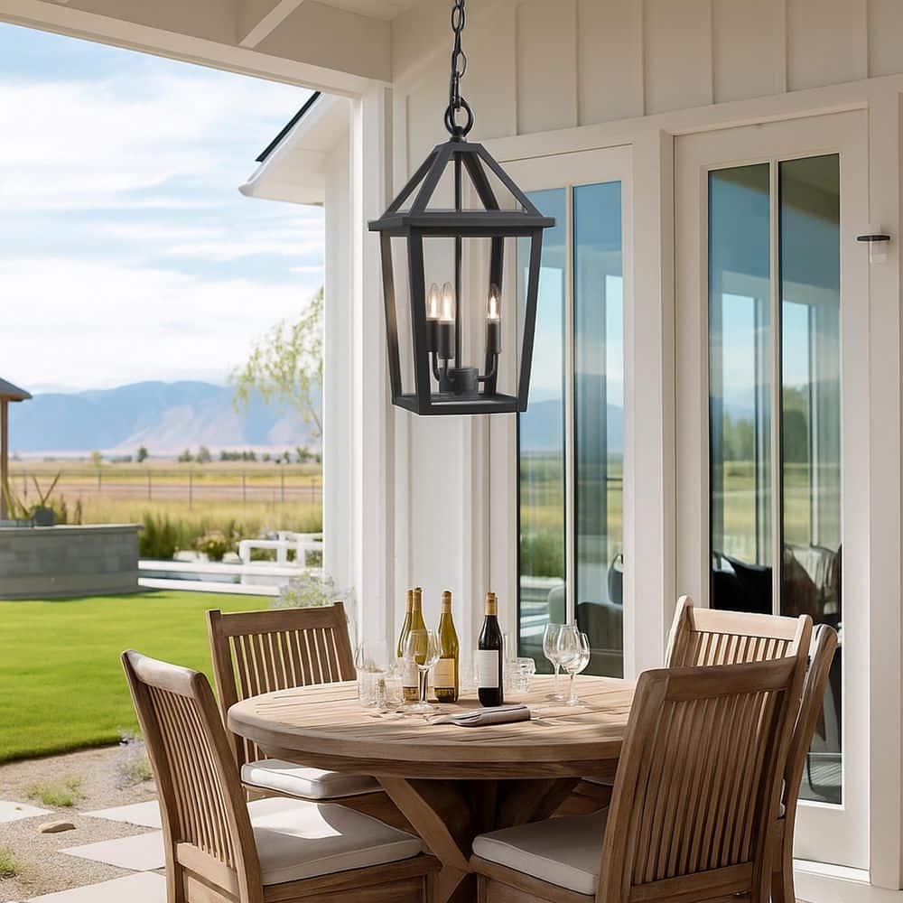 ponpoko　ライトグレー36サイズ Maxax Kiyani 16 in. 3-Light Black Outdoor Pendant Light 7048-3BK