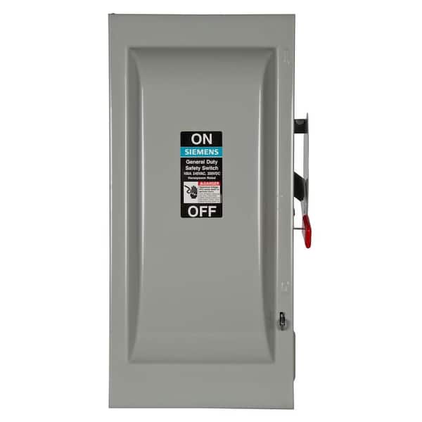 Siemens General Duty 100 Amp 240-Volt 2-Pole Indoor Fusible Safety Switch with Neutral