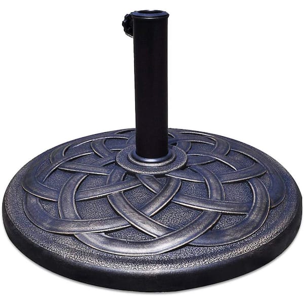 SUGIFT 43 lbs. Resin Patio Umbrella Base in Antique Bronze