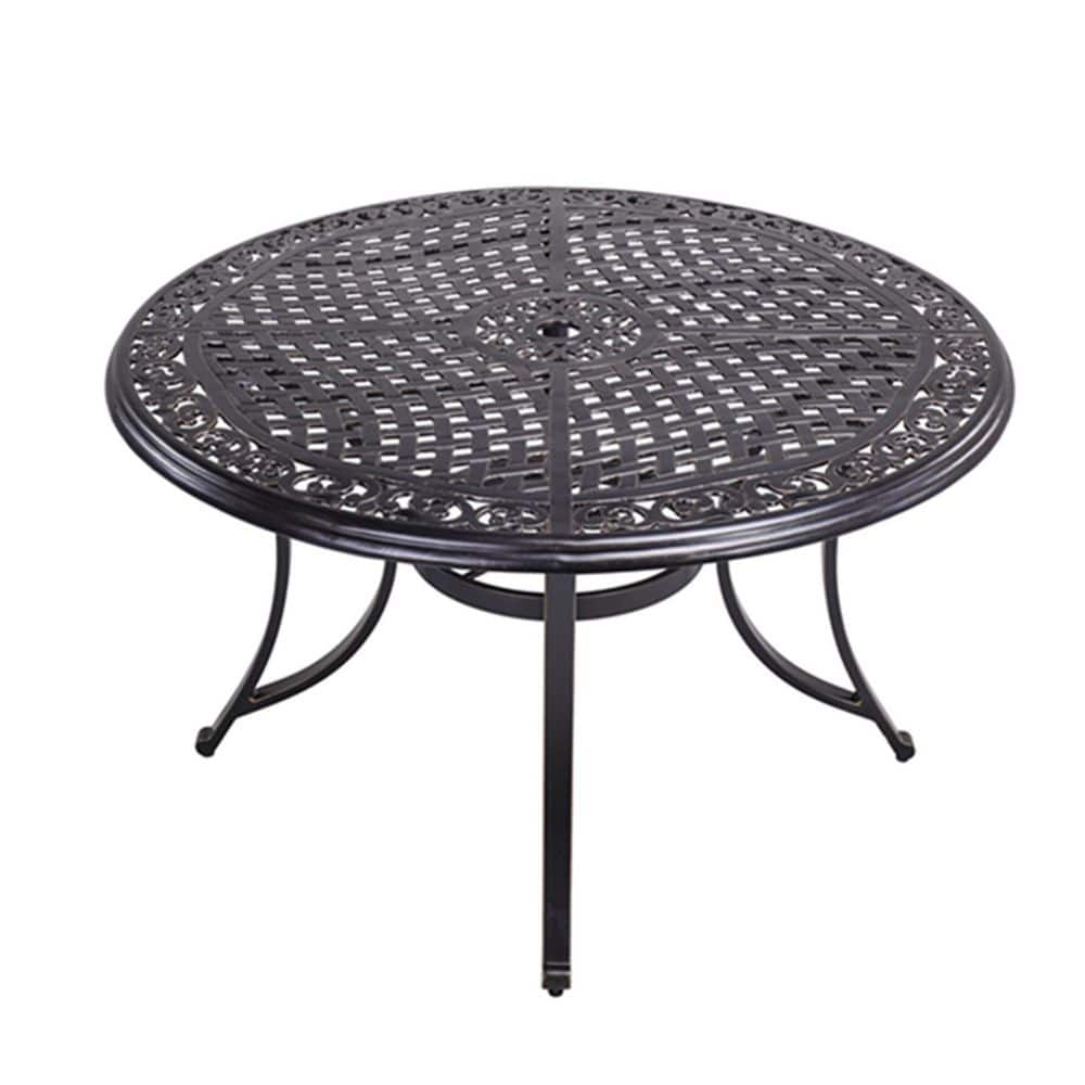 Mondawe Beth Dark Gold Round Cast Aluminum 28 In H Patio Outdoor