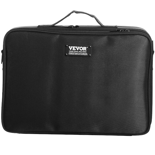 VEVOR Makeup Train Case Large Storage 3-Tiers Convenient Carry with Handle Strap Professional Waterproof Oxford Heavy Duty