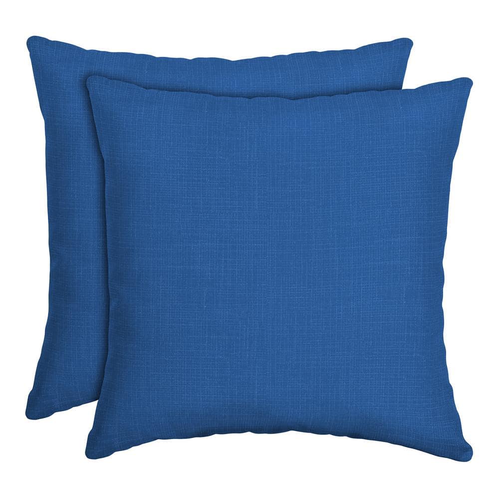16 in. x 16 in. Cobalt Blue Texture Outdoor Throw Pillow (2-Pack) price history on PriceWatchPro