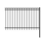 ALEKO Nice Style 5 ft. x 8 ft. Black Unassembled Steel Fence Panel ...