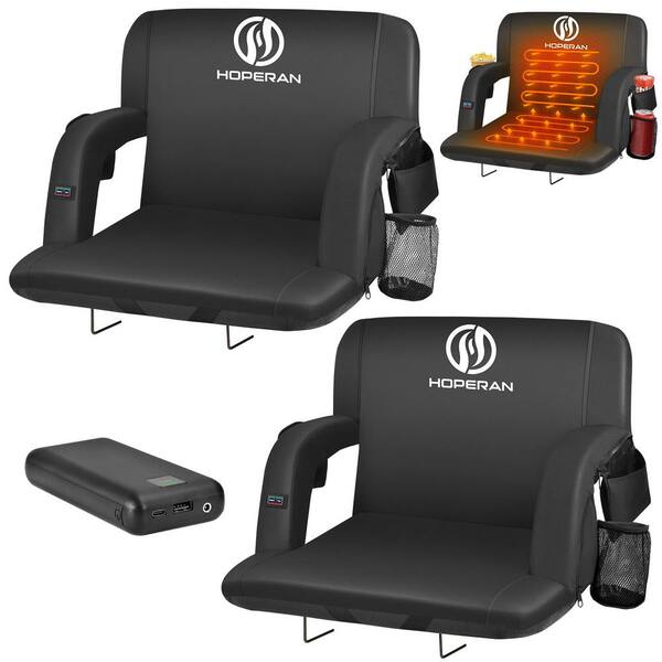 Heated Stadium SEATS for Bleachers Rechargeable Heated Seat Cushion App Control 3 Levels of Heat Portable Foldable Chair w/Timing Function Warm