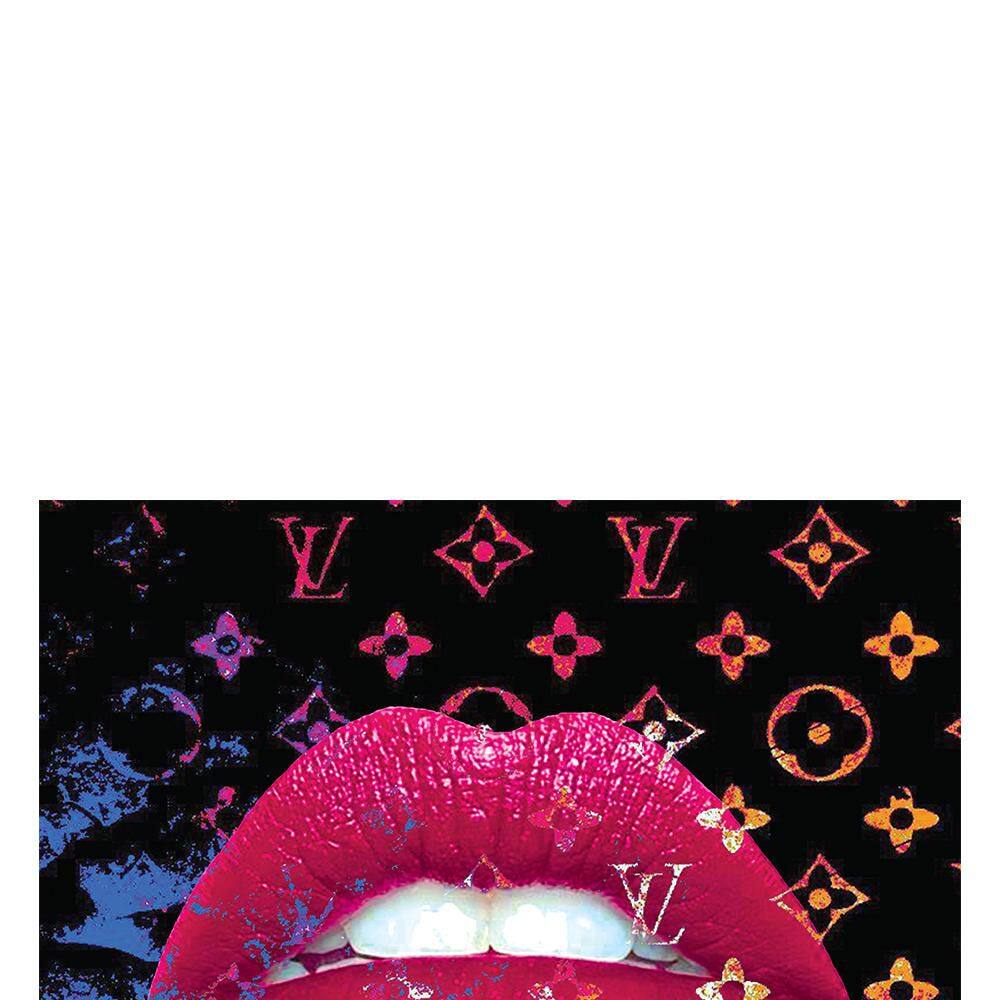Hot Pink Glam Lips 14x18 Framed Fashion Print