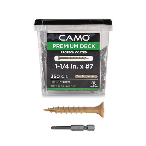 CAMO 1-1/4 in. #7 ProTech Tan Premium Star Drive Bugle-Head Deck Screws (350-Count)