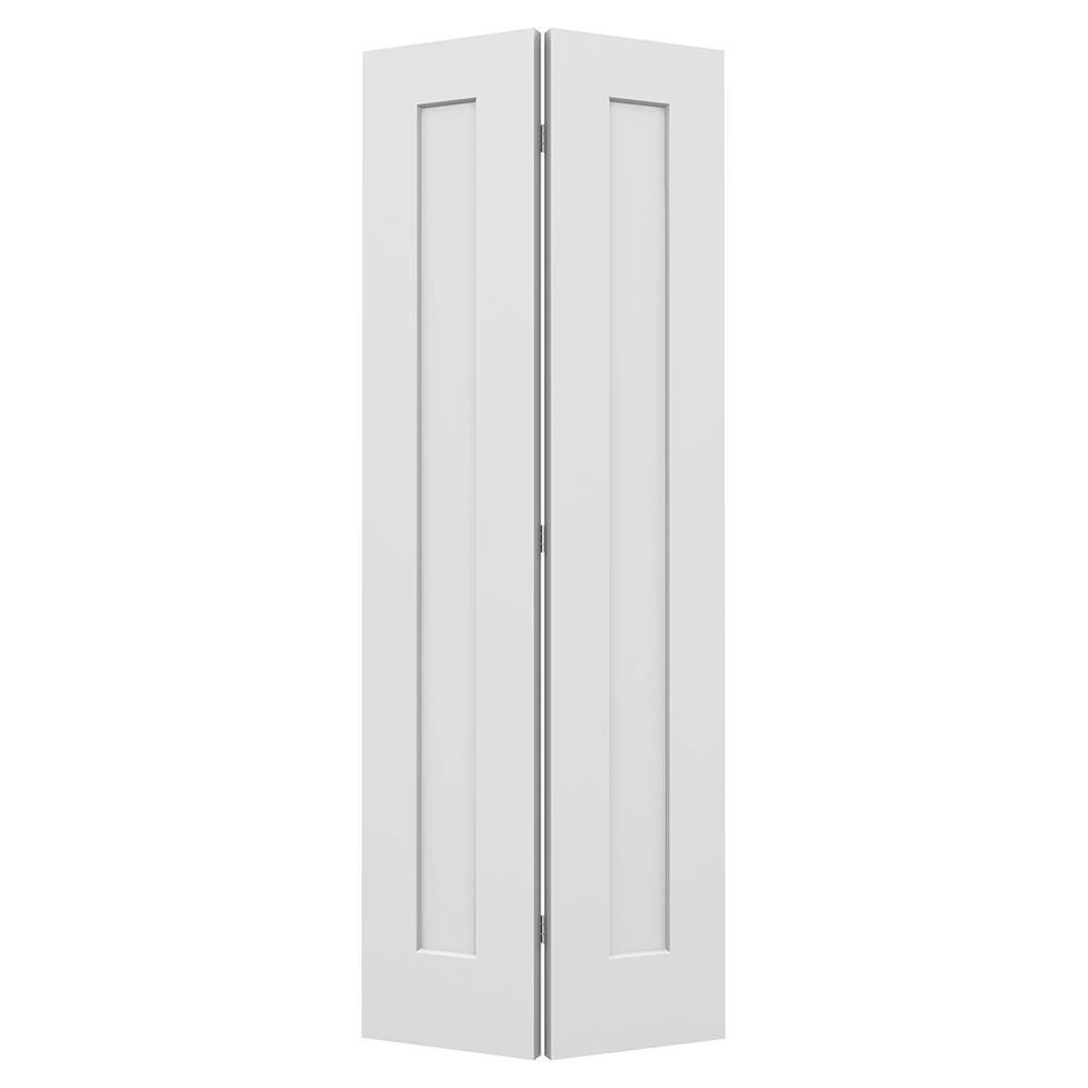 JELD-WEN 30 in. x 80 in. Madison Primed Smooth Molded Composite Closet ...