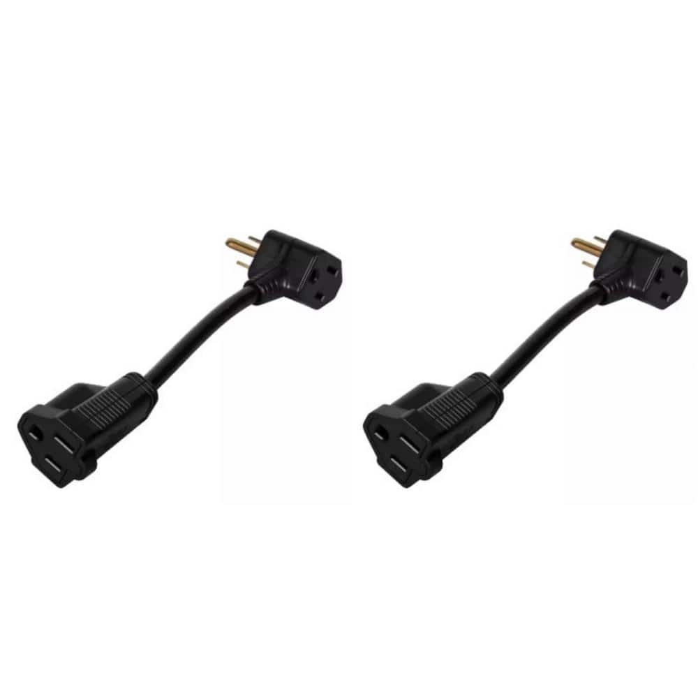 0.5 ft. 16/3 Extension Cord, Indoor, Black (2-Pack) price history on PriceWatchPro