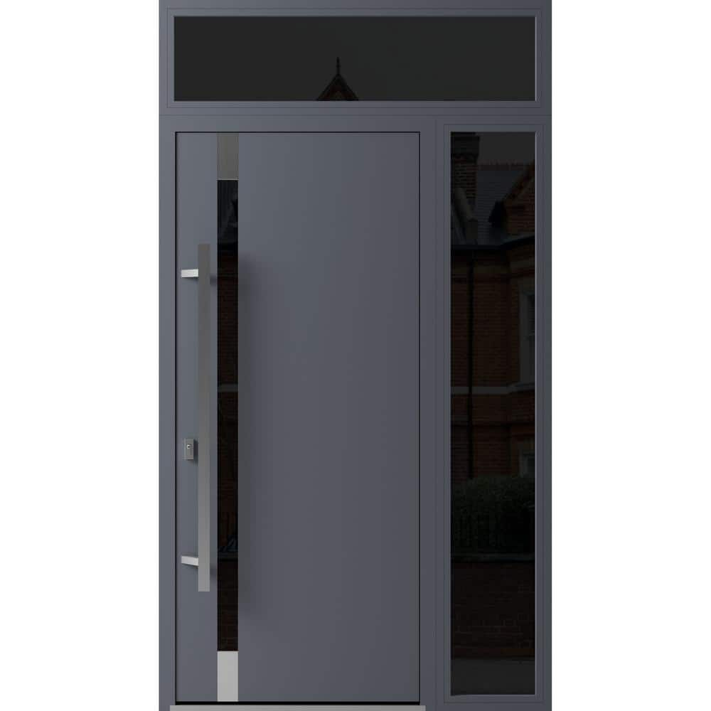 VDOMDOORS 1011 48 in. x 96 in. Right-hand/Inswing 2 Sidelight Tinted ...