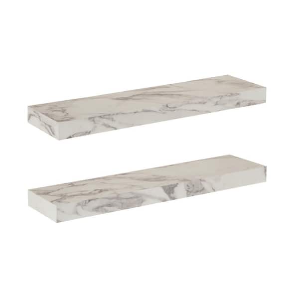 Havlock 22 in. W x 6 in. D White Composite Decorative Wall Shelf