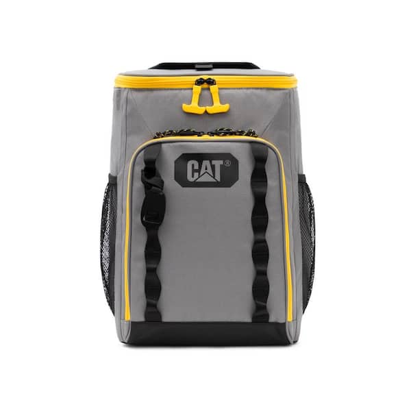 CAT Cooler bag, 11 in., 28 can, 13 Pockets, Grey, 600-D Polyester
