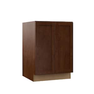 Designer Series Soleste Assembled 24x34.5x21 in. Full Door Height Bathroom Vanity Base Cabinet in Spice