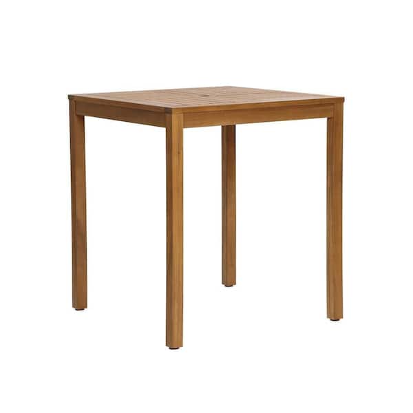 37 in. Wood Counter Height 4-Person Outdoor Dining Table