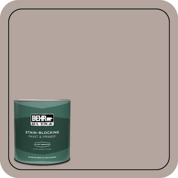 BEHR ULTRA 1 qt. #780B-4 Slate Pebble Extra Durable Semi-Gloss Enamel Interior Paint & Primer