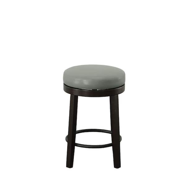 Era 24 in. Gray/Espresso Swivel Counter Stool (Set of 2)