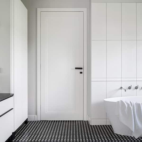 CODEL DOORS 2-Step 26 in. x 80 in. 1-Panel Solid Wood Core White