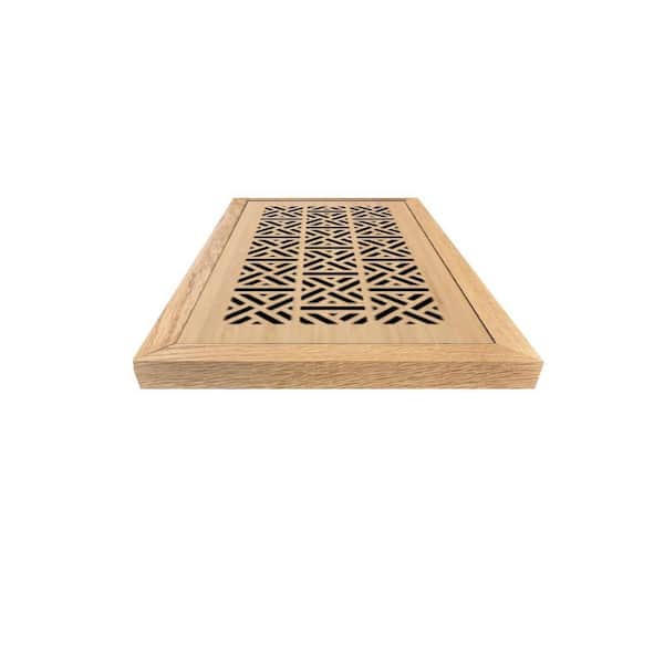 Duct Opening Size 4x12-Overall Size 7x15 Cherokee Design Hardwood Floor Register Flush Mount with Installation Box