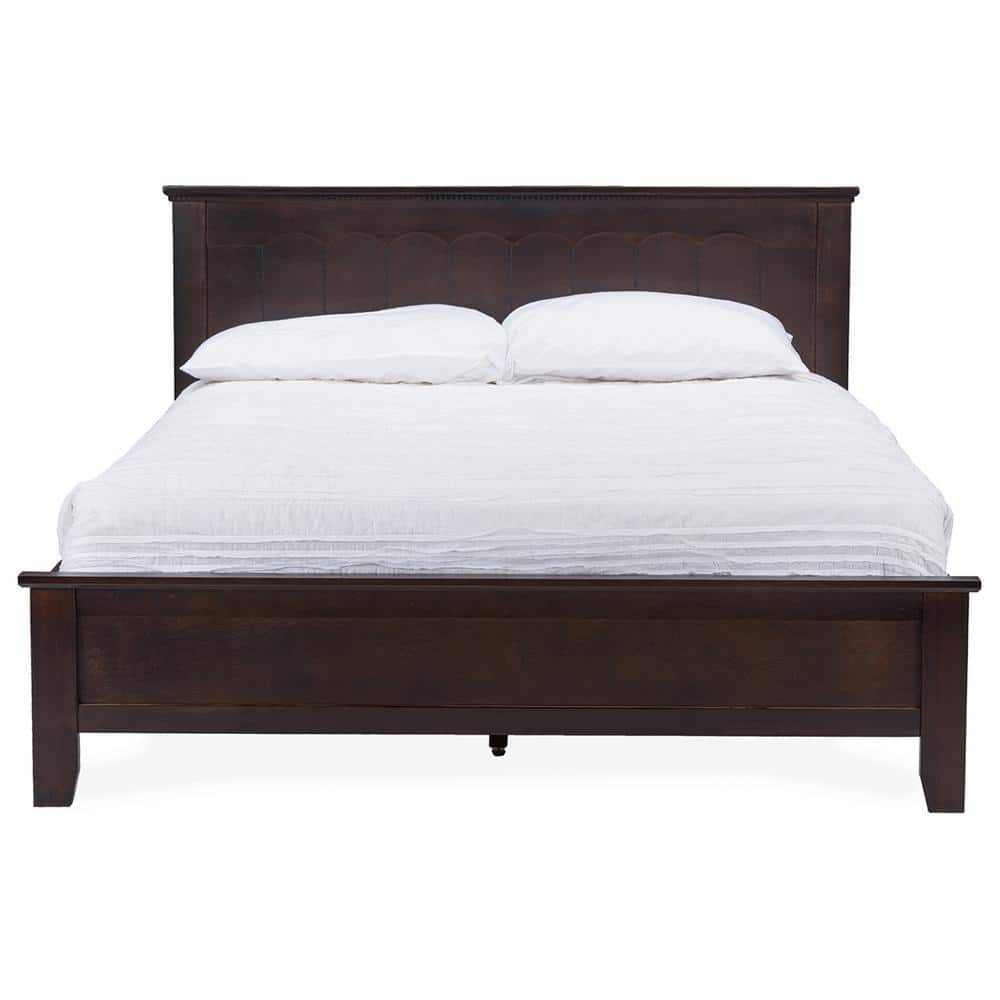 Baxton Studio Schiuma Dark Brown Twin Platform Bed 28862 6105 HD