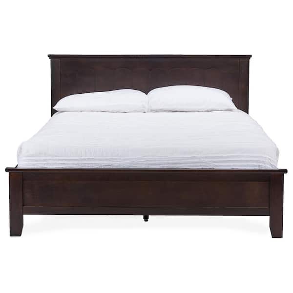 Baxton Studio Schiuma Dark Brown Twin Platform Bed