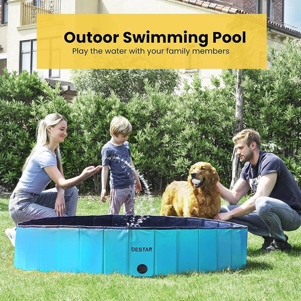 thumbnail image 2 of Nuwani 4FT Foldable Kiddie Pool – Hard Plastic Non-Inflatable For Kids, Toddlers, Dogs, Indoor/Outdoor Summer Water Play 2 of 13