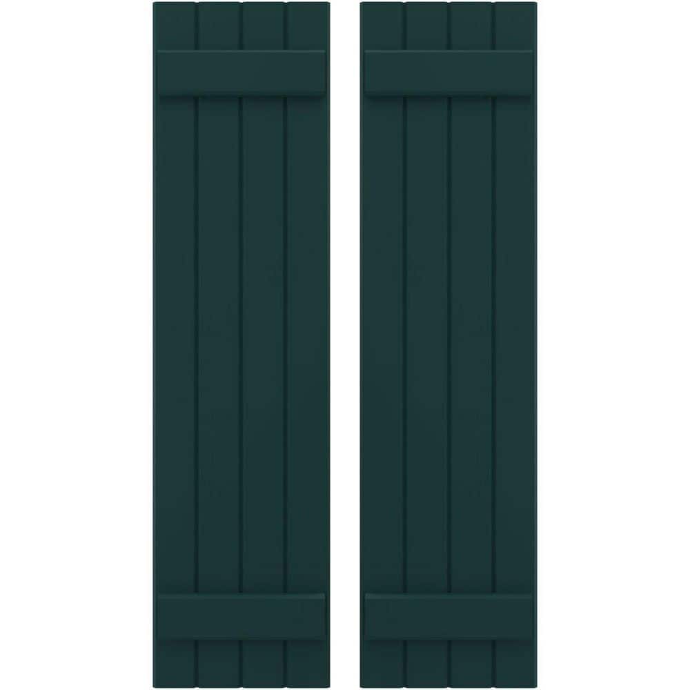 14 in. W x 81 in. H Americraft 4-Board Exterior Real Wood Joined Board and Batten Shutters in Thermal Green price history on PriceWatchPro