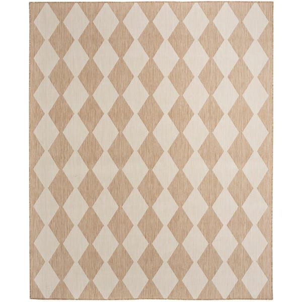 Positano Jute 8 ft. x 10 ft. Diamond Contemporary Area Rug