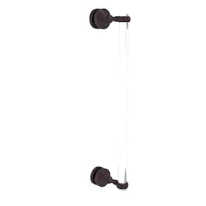 Pacific Grove 18 in. Single Side Shower Door Pull with Twisted Accents in Antique Bronze