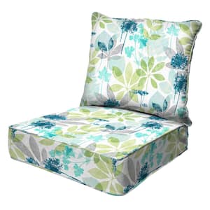 Outdoor Deep Seating Lounge Chair Cushion in Mia Breeze