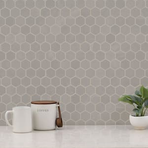 Madison Celeste Hexagon 12 in. x 12 in. Matte Porcelain Floor and Wall Tile (7.36 sq. ft./Case)