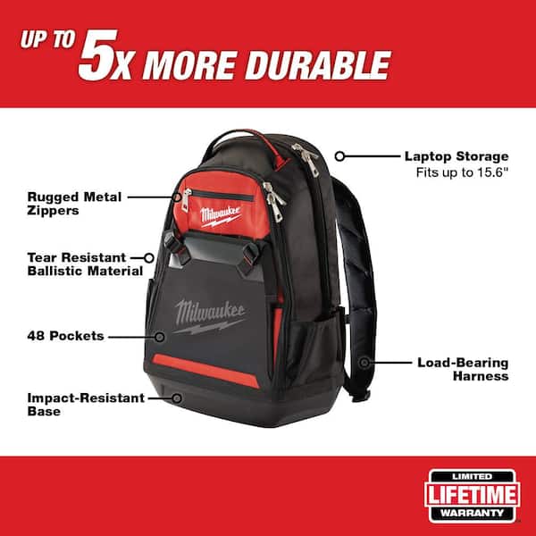 10 in. Jobsite Backpack with 1000-Volt Insulated Screwdriver Set and Pouch (4-Piece)