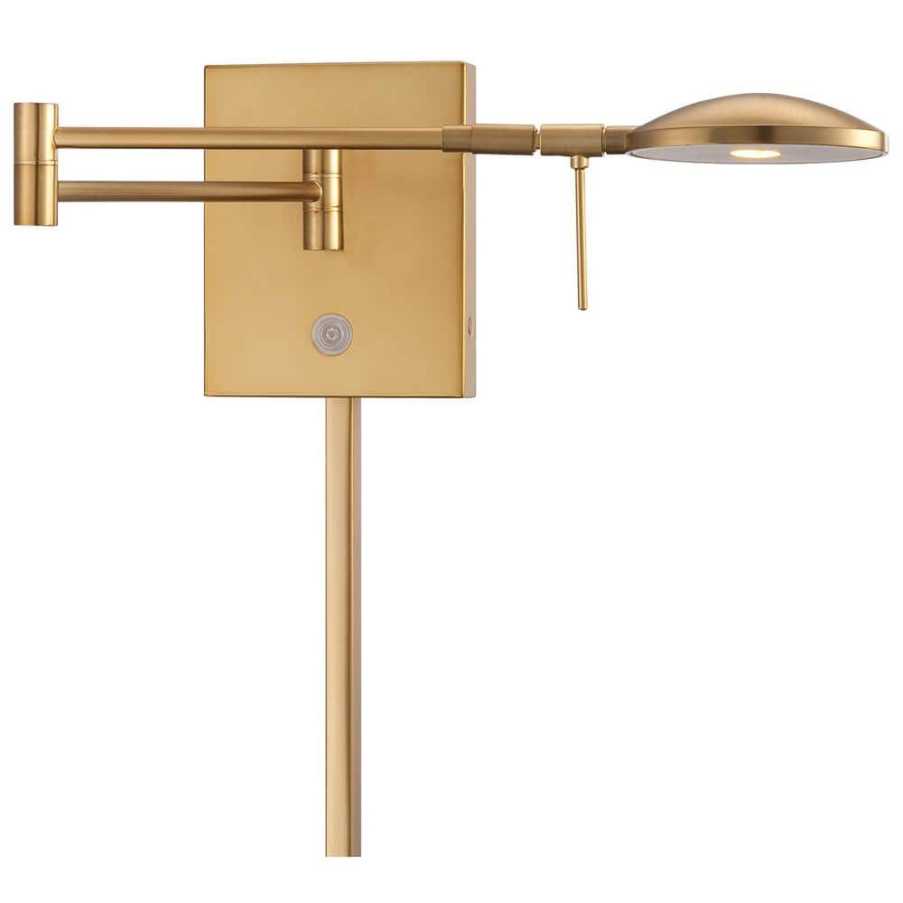 Honey Gold Dimmable LED Swing Arm Wall Sconce