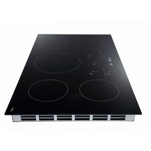 Elite 36 in. Glass-Ceramic Induction Cooktop in Black with 5 Elements Featuring Individual Boost Function