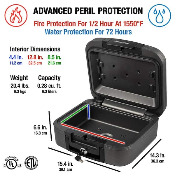 SentrySafe 0.28 cu. ft. Fireproof & Waterproof Safe Box CHW20201